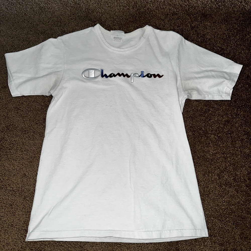 White Champion Tee